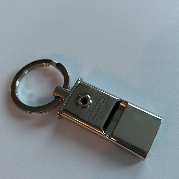 Coach Accessories - NWOT COACH Vintage Real Whistle Keychain Key
Fob Purse Charm in Silver